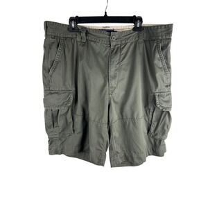 Polo Ralph Lauren Cargo Shorts Mens 42 Green Classic Fit Distressed Outdoor Y2K
